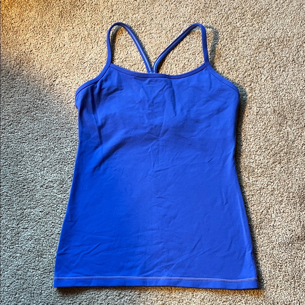 Lululemon Women's Blue Top with Built-in Bra